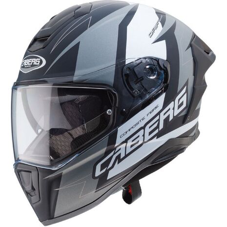 Caberg DRIFT EVO SPEEDSTER Full Face Helmet, MATT BLACK/ANTHRACITE/WHITE | C2OB00F3, cab_C2OB00F3XL - Caberg / カバーグヘルメット