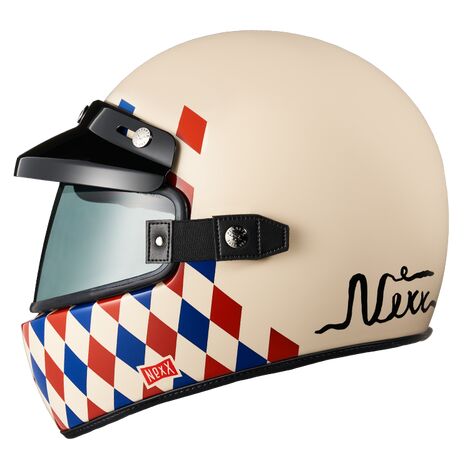 NEXX / ネックス フルフェイス ヘルメット Garage X.G100 Check-Mate Cream | 01XGF09319966, nexx_01XGF09319966-XS - Nexx / ネックス ヘルメット