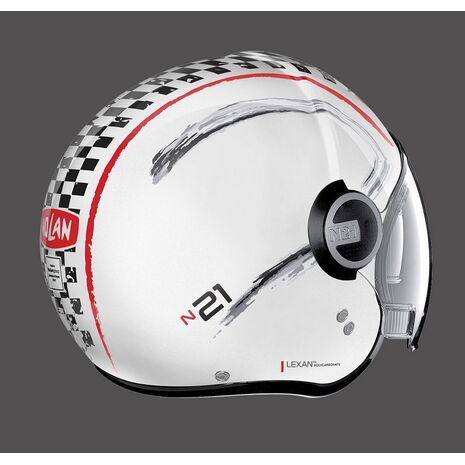 Nolan / ノーラン ジェットヘルメット N21 バイザー Getaway レッドホワイトメタル | N21000447060, nol_N21000447060X - Nolan / ノーラン & エックスライトヘルメット