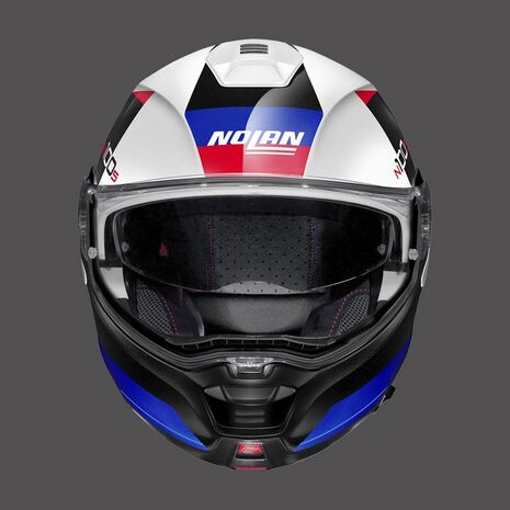 Nolan / ノーラン モジュラーヘルメット N100 5 Hilltop N-com ブルーメタルホワイト | N15000563049, nol_N150005630491 - Nolan / ノーラン & エックスライトヘルメット