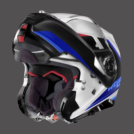 Nolan / ノーラン モジュラーヘルメット N100 5 Hilltop N-com ブルーメタルホワイト | N15000563049, nol_N150005630491 - Nolan / ノーラン & エックスライトヘルメット