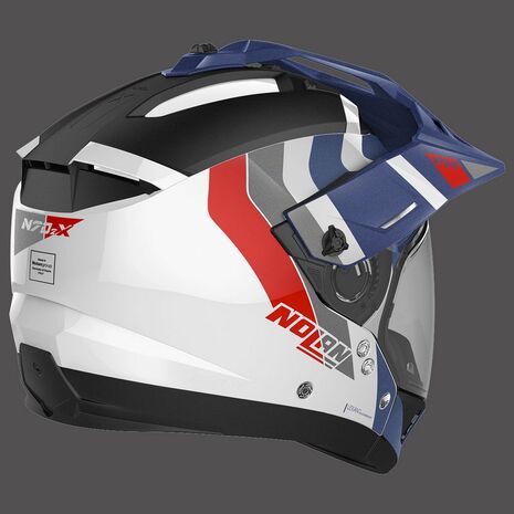Nolan / ノーラン モジュラーヘルメット N70 2x Decurio N-com ブルーレッド メタルホワイト | N7X000478033, nol_N7X000478033X - Nolan / ノーラン & エックスライトヘルメット