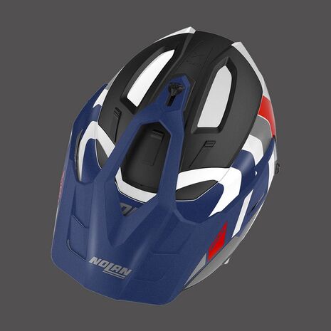 Nolan / ノーラン モジュラーヘルメット N70 2x Decurio N-com ブルーレッド メタルホワイト | N7X000478033, nol_N7X0004780336 - Nolan / ノーラン & エックスライトヘルメット