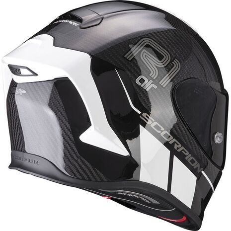 Scorpion / スコーピオン Exo フルフェイスヘルメット R1 Carbon Air Corpus 2 ホワイト | 10-330-55, sco_10-330-55_M - Scorpion / スコーピオンヘルメット