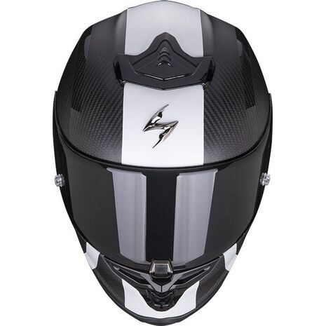 Scorpion / スコーピオン Exo フルフェイスヘルメット R1 Carbon Air Mg ブラックホワイト | 10-344-227, sco_10-344-227_S - Scorpion / スコーピオンヘルメット