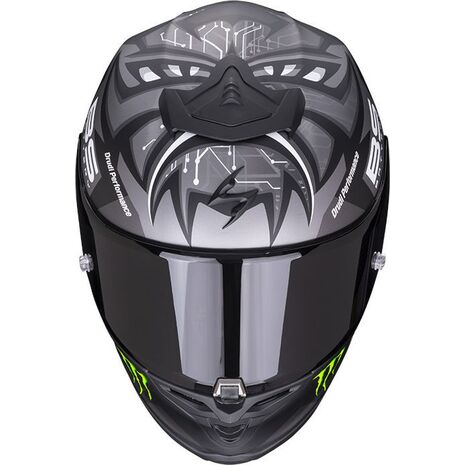 Scorpion / スコーピオン Exo フルフェイスヘルメット R1 Fabio Monster Replica ブラックシルバー | 10-363-159, sco_10-363-159_L - Scorpion / スコーピオンヘルメット
