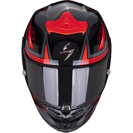 Scorpion / スコーピオン Exo フルフェイスヘルメット R1 Gaz ブラックレッド | 10-373-238, sco_10-373-238_L - Scorpion / スコーピオンヘルメット