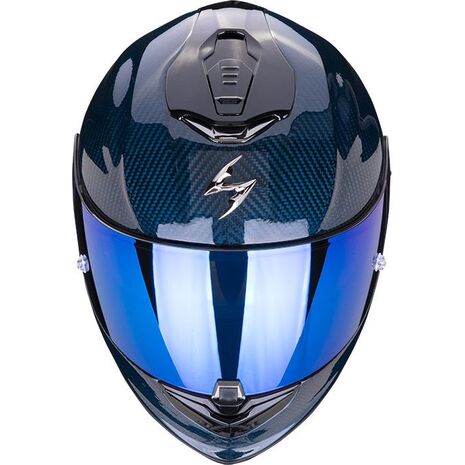 Scorpion / スコーピオン Exo フルフェイスヘルメット Exo-1400 Carbon Air ソリッドブルー | 14-261-02, sco_14-261-02_M - Scorpion / スコーピオンヘルメット