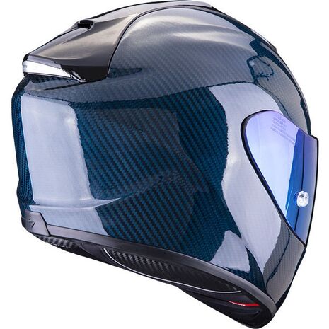 Scorpion / スコーピオン Exo フルフェイスヘルメット Exo-1400 Carbon Air ソリッドブルー | 14-261-02, sco_14-261-02_L - Scorpion / スコーピオンヘルメット