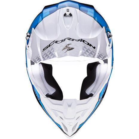 Scorpion / スコーピオン Exo Offroad Helmet Vx-16 Air Gem ホワイトブルー | 46-201-74, sco_46-201-74_M - Scorpion / スコーピオンヘルメット
