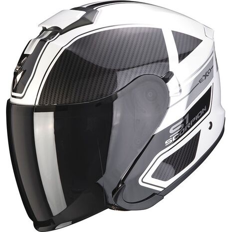 Scorpion / スコーピオン Exo ジェットヘルメット S1 Cross Ville ブラックレッド | 88-351-24, sco_88-351-24_L - Scorpion / スコーピオンヘルメット