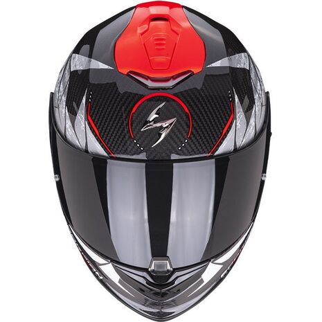 Scorpion / スコーピオン Exo フルフェイスヘルメット Exo-1400 Carbon Air Aranea レッド | 14-382-160, sco_14-382-160_M - Scorpion / スコーピオンヘルメット