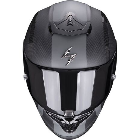 Scorpion / スコーピオン Exo フルフェイスヘルメット R1 Carbon Air Mg ブラックシルバー | 10-344-159, sco_10-344-159_XL - Scorpion / スコーピオンヘルメット