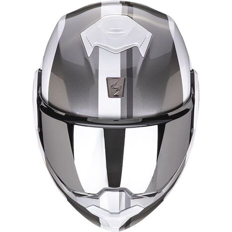 Scorpion / スコーピオン Exo モジュラーヘルメット Tech Forza ホワイト シルバー | 18-392-281, sco_18-392-281_XS - Scorpion / スコーピオンヘルメット