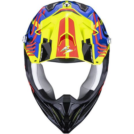 Scorpion / スコーピオン Exo Offroad Helmet Vx-22 Air Neox イエロー ブルーレッド | 32-378-298, sco_32-378-298_XL - Scorpion / スコーピオンヘルメット