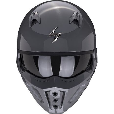 Scorpion / スコーピオン Exo モジュラーヘルメット Covert X Solid Cement グレー | 86-100-253, sco_86-100-253_M - Scorpion / スコーピオンヘルメット