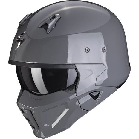 Scorpion / スコーピオン Exo モジュラーヘルメット Covert X Solid Cement グレー | 86-100-253, sco_86-100-253_M - Scorpion / スコーピオンヘルメット