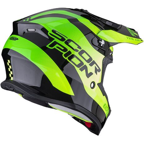 Scorpion / スコーピオン Exo Offroad Helmet Vx-16 Air Soul ブラックグリーン | 46-376-69, sco_46-376-69_2XL - Scorpion / スコーピオンヘルメット