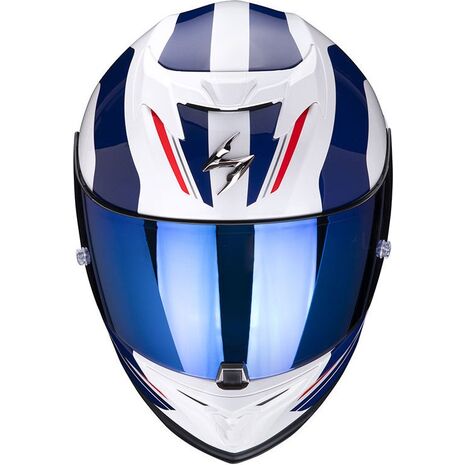 Scorpion / スコーピオン Exo フルフェイスヘルメット 520 Air Lemans ホワイトブルー | 72-349-236, sco_72-349-236_2XL - Scorpion / スコーピオンヘルメット
