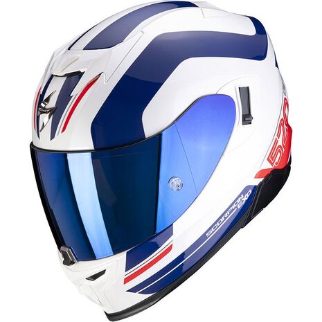 Scorpion / スコーピオン Exo フルフェイスヘルメット 520 Air Lemans ホワイトブルー | 72-349-236, sco_72-349-236_2XL - Scorpion / スコーピオンヘルメット