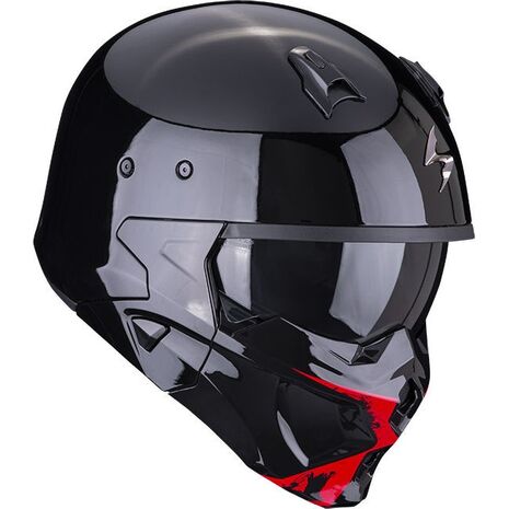 Scorpion / スコーピオン Exo モジュラーヘルメット Covert X Tanker ブラックレッド | 86-371-24, sco_86-371-24_2XL - Scorpion / スコーピオンヘルメット