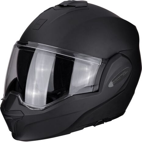 Scorpion / スコーピオン Exo / Tech モジュラー Uni ストリート ヘルメット マットブラック | 18 / 100 / 10, sco_18-100-10_XS - Scorpion / スコーピオンヘルメット