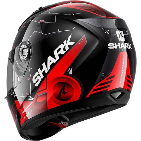 Shark / シャーク フルフェイスヘルメット RIDILL 1.2 MECCA ブラック レッド シルバー/KRS | HE0537KRS, sh_HE0537EKRSS - SHARK / シャークヘルメット