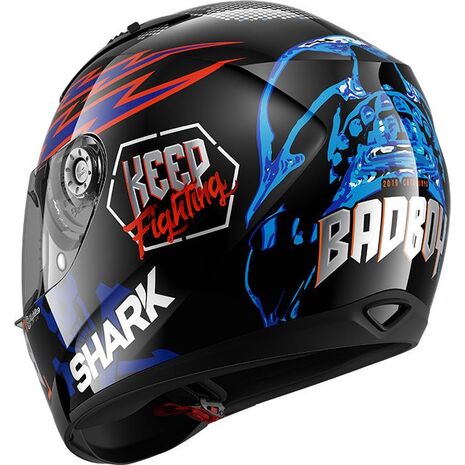 Shark / シャーク フルフェイスヘルメット RIDILL 1.2 CATALAN BAD BOY ブラック ブルー オレンジ/KBO | HE0546KBO, sh_HE0546EKBOM - SHARK / シャークヘルメット