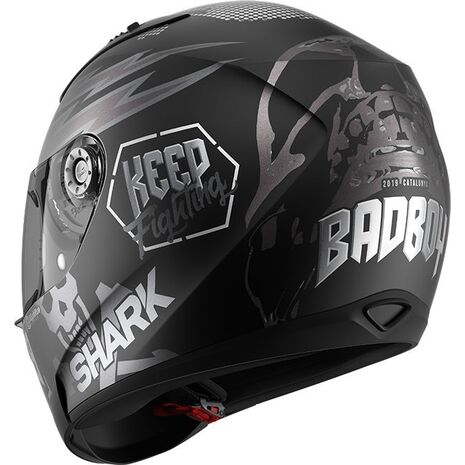 Shark / シャーク フルフェイスヘルメット RIDILL 1.2 CATALAN BAD BOY MAT ブラック アンスラサイト シルバー/KAS | HE0547KAS, sh_HE0547EKASL - SHARK / シャークヘルメット