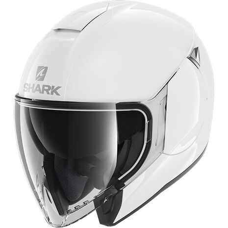 Shark / シャーク オープンフェイスヘルメット CITYCRUISER BLANK ホワイト アズール/WHU | HE1920WHU, sh_HE1920EWHUS - SHARK / シャークヘルメット