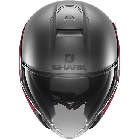Shark / シャーク オープンフェイスヘルメット CITYCRUISER DUAL BLANK Mat レッド アンスラサイト レッド/RAR | HE1929RAR, sh_HE1929ERARL - SHARK / シャークヘルメット