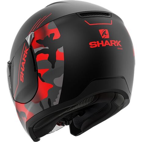 Shark / シャーク オープンフェイスヘルメット CITYCRUISER GENOM Mat ブラック レッド アンスラサイト/KRA | HE1935KRA, sh_HE1935EKRAL - SHARK / シャークヘルメット