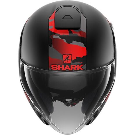 Shark / シャーク オープンフェイスヘルメット CITYCRUISER GENOM Mat ブラック レッド アンスラサイト/KRA | HE1935KRA, sh_HE1935EKRAM - SHARK / シャークヘルメット