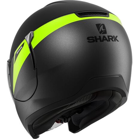 Shark / シャーク オープンフェイスヘルメット CITYCRUISER KARONN Mat アンスラサイト イエロー ブラック/AYK | HE1937AYK, sh_HE1937EAYKL - SHARK / シャークヘルメット