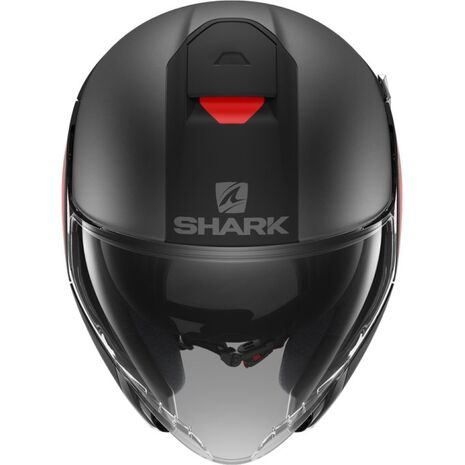 Shark / シャーク オープンフェイスヘルメット CITYCRUISER KARONN Mat ブラック アンスラサイト レッド/KAR | HE1937KAR, sh_HE1937EKARL - SHARK / シャークヘルメット