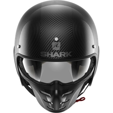 Shark / シャーク オープンフェイスヘルメット S-DRAK 2 カーボン SKIN カーボン シルバー ブラック/DSK | HE2715DSK, sh_HE2715EDSKL - SHARK / シャークヘルメット