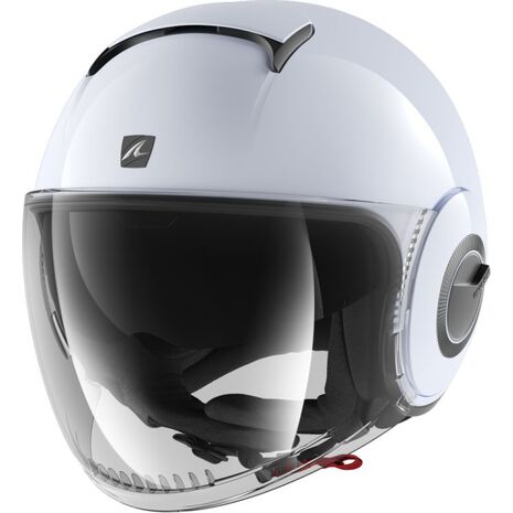 Shark / シャーク オープンフェイスヘルメット NANO BLANK ホワイト シルバー Glossy/W01 | HE2802W01, sh_HE2802EW01L - SHARK / シャークヘルメット