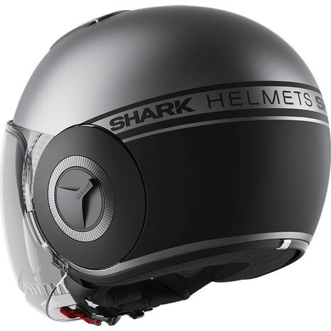 Shark / シャーク オープンフェイスヘルメット NANO STREET NEON MAT アンスラサイト ブラック ブラック/AKK | HE2840AKK, sh_HE2840EAKKS - SHARK / シャークヘルメット