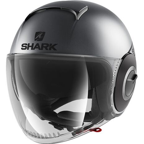 Shark / シャーク オープンフェイスヘルメット NANO STREET NEON MAT アンスラサイト ブラック ブラック/AKK | HE2840AKK, sh_HE2840EAKKL - SHARK / シャークヘルメット