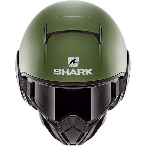 Shark / シャーク オープンフェイスヘルメット STREET DRAK BLANK MAT グリーン Mat/GMA | HE3306GMA, sh_HE3306EGMAM - SHARK / シャークヘルメット