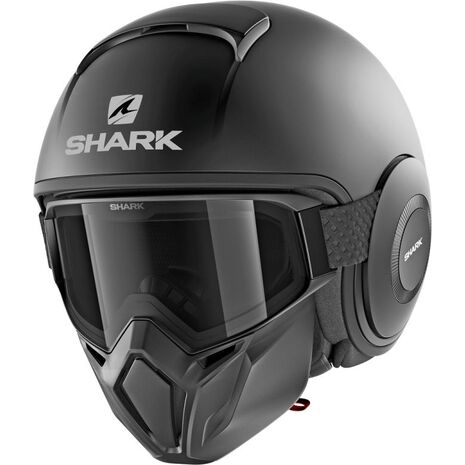 Shark / シャーク オープンフェイスヘルメット STREET DRAK BLANK MAT ブラックマット/KMA | HE3306KMA, sh_HE3306EKMAS - SHARK / シャークヘルメット