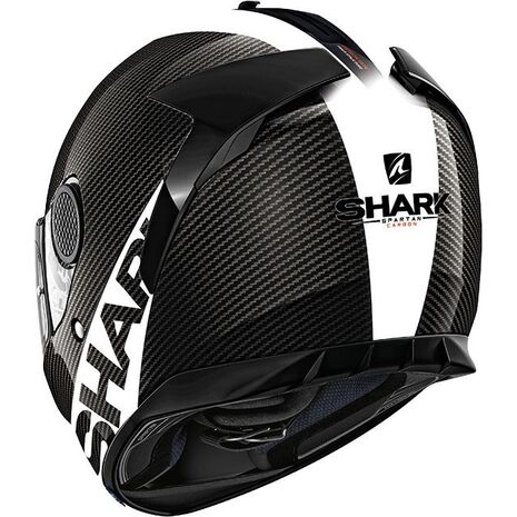 Shark / シャーク フルフェイスヘルメット SPARTAN CARB 1.2 SKIN カーボン ホワイト シルバー/DWS | HE3400DWS, sh_HE3400EDWSL - SHARK / シャークヘルメット