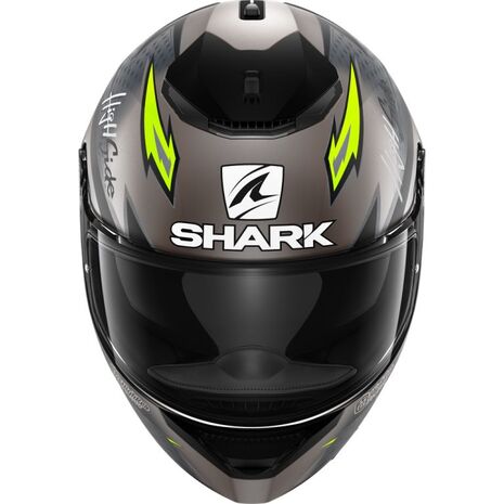 Shark / シャーク フルフェイスヘルメット SPARTAN 1.2 ADRIAN PARASSOL Mat アンスラサイト ブラック イエロー/AKY | HE3464AKY, sh_HE3464EAKYL - SHARK / シャークヘルメット