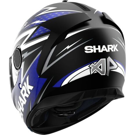 Shark / シャーク フルフェイスヘルメット SPARTAN 1.2 ADRIAN PARASSOL Mat ブラック ブルー シルバー/KBS | HE3464KBS, sh_HE3464EKBSS - SHARK / シャークヘルメット