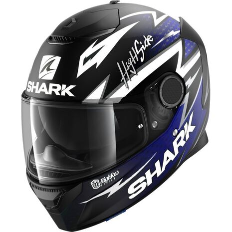 Shark / シャーク フルフェイスヘルメット SPARTAN 1.2 ADRIAN PARASSOL Mat ブラック ブルー シルバー/KBS | HE3464KBS, sh_HE3464EKBSL - SHARK / シャークヘルメット