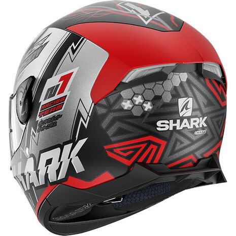 Shark / シャーク フルフェイスヘルメット SKWAL 2 NOXXYS Mat ブラック レッド シルバー/KRS | HE4955KRS, sh_HE4955EKRSM - SHARK / シャークヘルメット