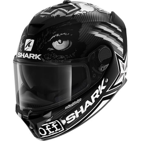 Shark / シャーク フルフェイスヘルメット SPARTAN GT カーボン レッドDING Mat カーボン ホワイト アンスラサイト/DWA | HE7011DWA, sh_HE7011EDWAS - SHARK / シャークヘルメット