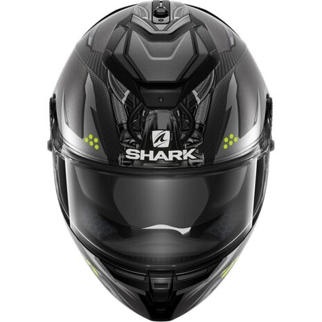Shark / シャーク フルフェイスヘルメット SPARTAN GT カーボン URIKAN Mat カーボン アンスラサイト イエロー/DAY | HE7013DAY, sh_HE7013EDAYL - SHARK / シャークヘルメット