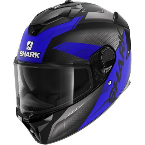Shark / シャーク フルフェイスヘルメット SPARTAN GT BCL. MICR. ELGEN Mat ブラック アンスラサイト ブルー/KAB | HE7067KAB, sh_HE7067EKABM - SHARK / シャークヘルメット