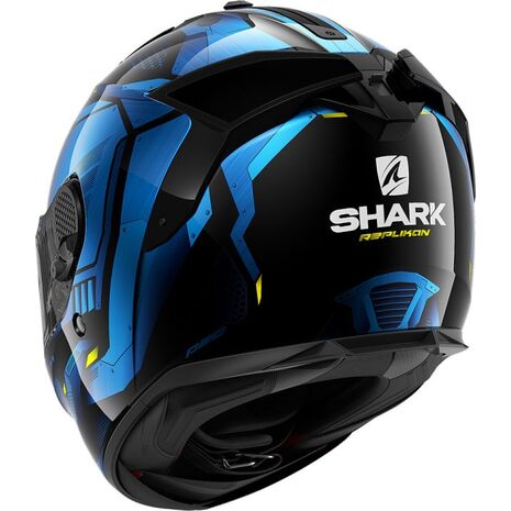 Shark / シャーク フルフェイスヘルメット SPARTAN GT BCL. MICR. REPLIKAN ブラック クロームブルー/KUB | HE7068KUB, sh_HE7068EKUBL - SHARK / シャークヘルメット